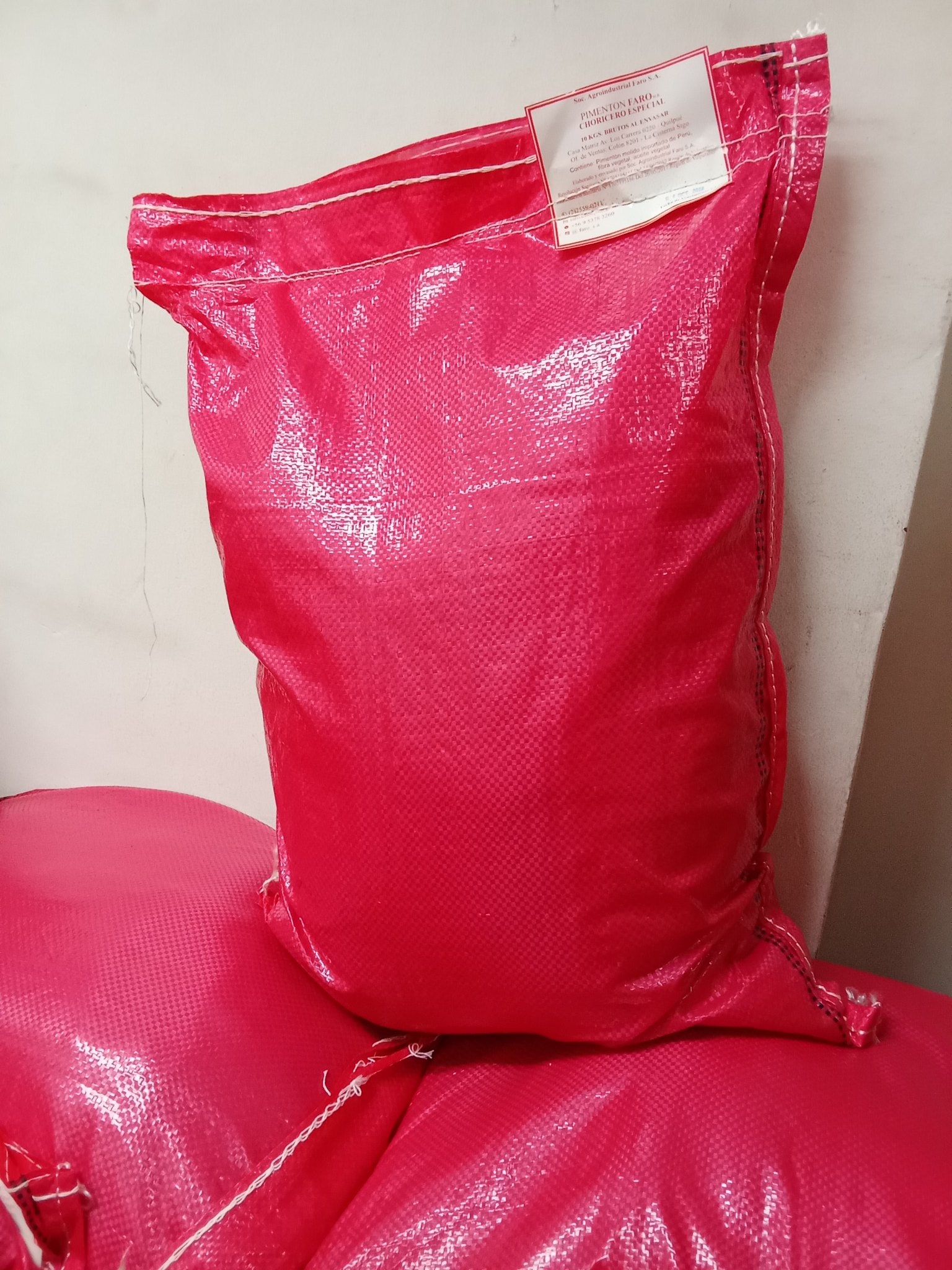 Pimenton Choricero Especial saco 10 kg.